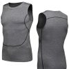 Men’s Compression Sport Running Base Layer Sleeveless T Shirt
